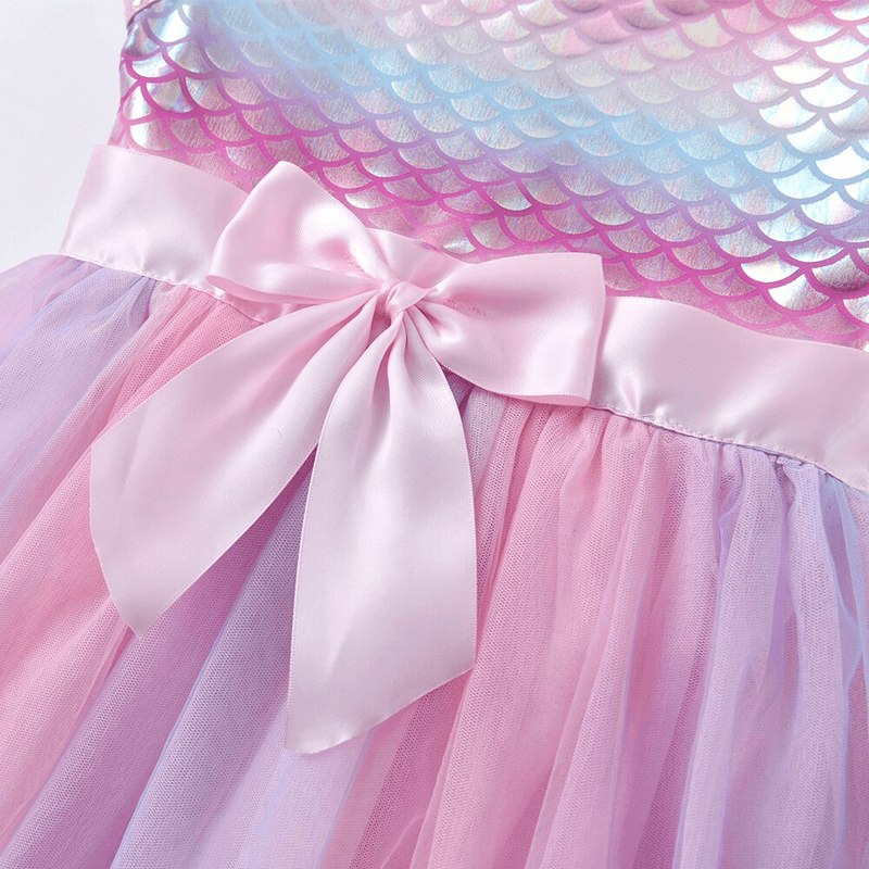 Fantasia Sereia Pink Infantil Vestido com Alças - Extra Festas